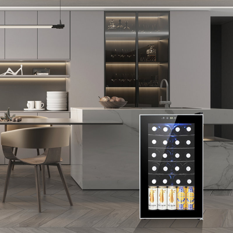 YUKOOL 4.4cu.ft Single Zone Freestanding Wine & Beverage Refrigerator